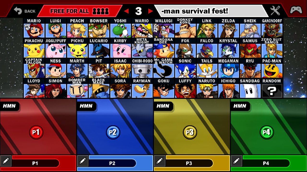 Super Smash Flash 2 - Все Персонажи + Альтернативные Костюмы, Цвета и Фильтры