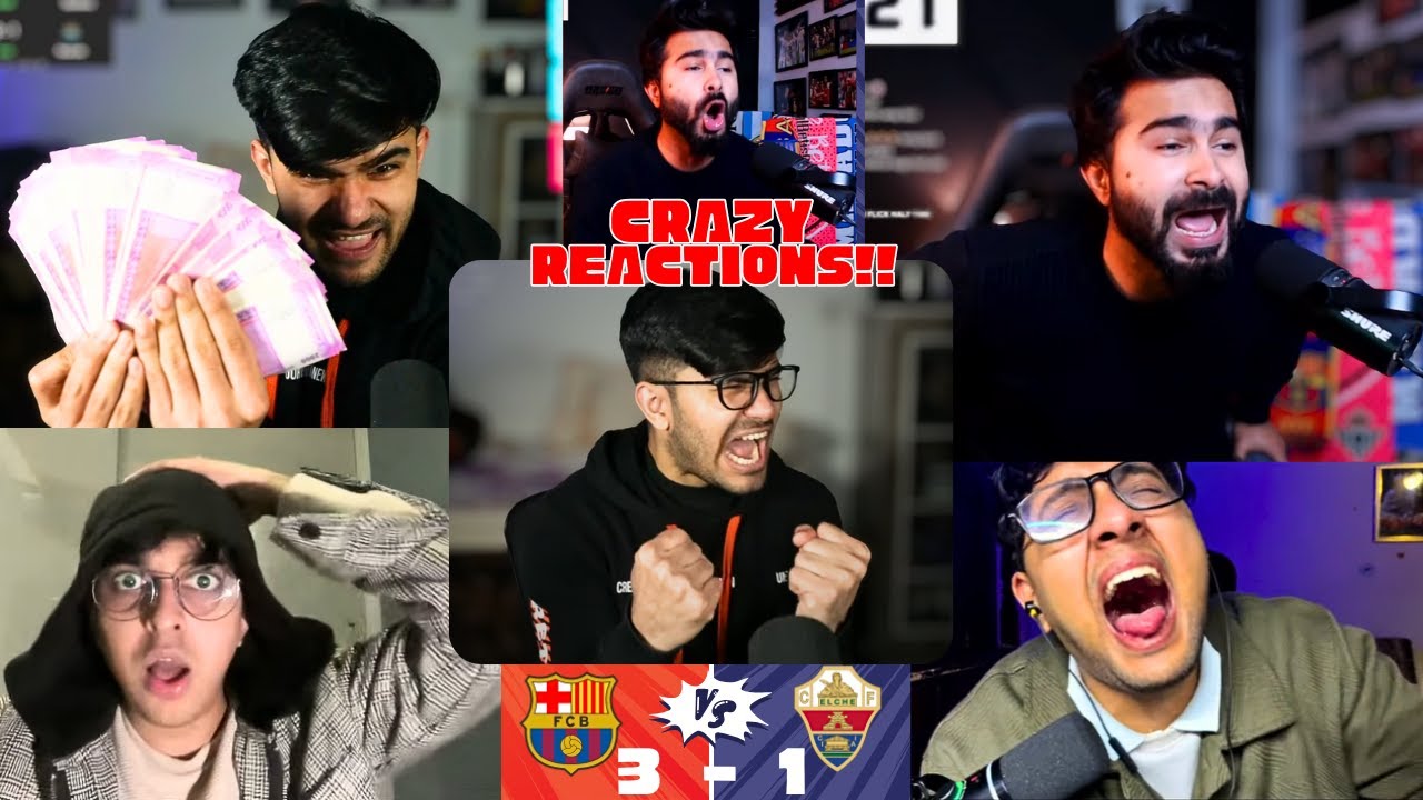 Crying REAL MADRID Fans and HAPPY BARCA Fans Reaction to BACELONA 3-1 ELCHE | La Liga