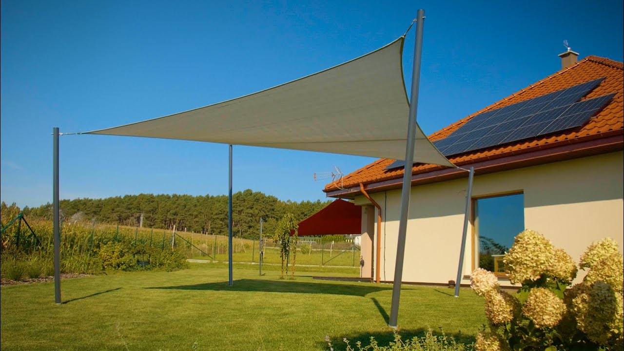 Montaż żagla HDPE do masztu z uchem