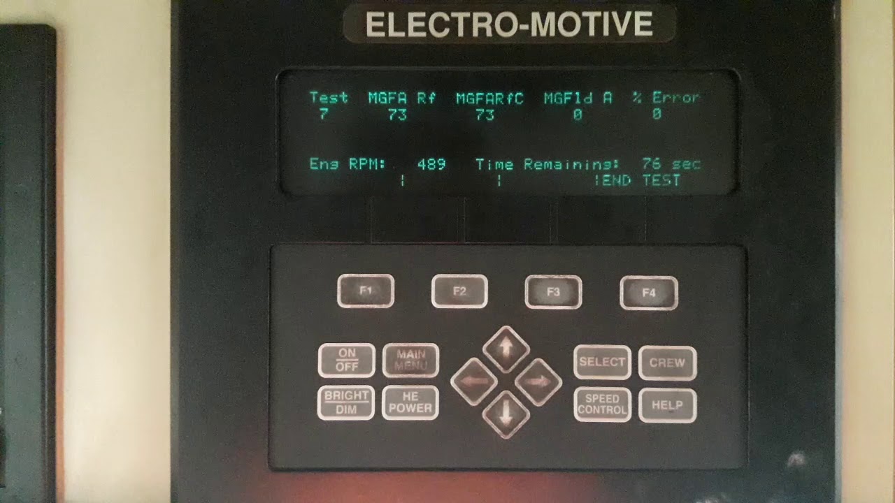JT42CWR test wzbudzenia (Class 66 excitation test).
