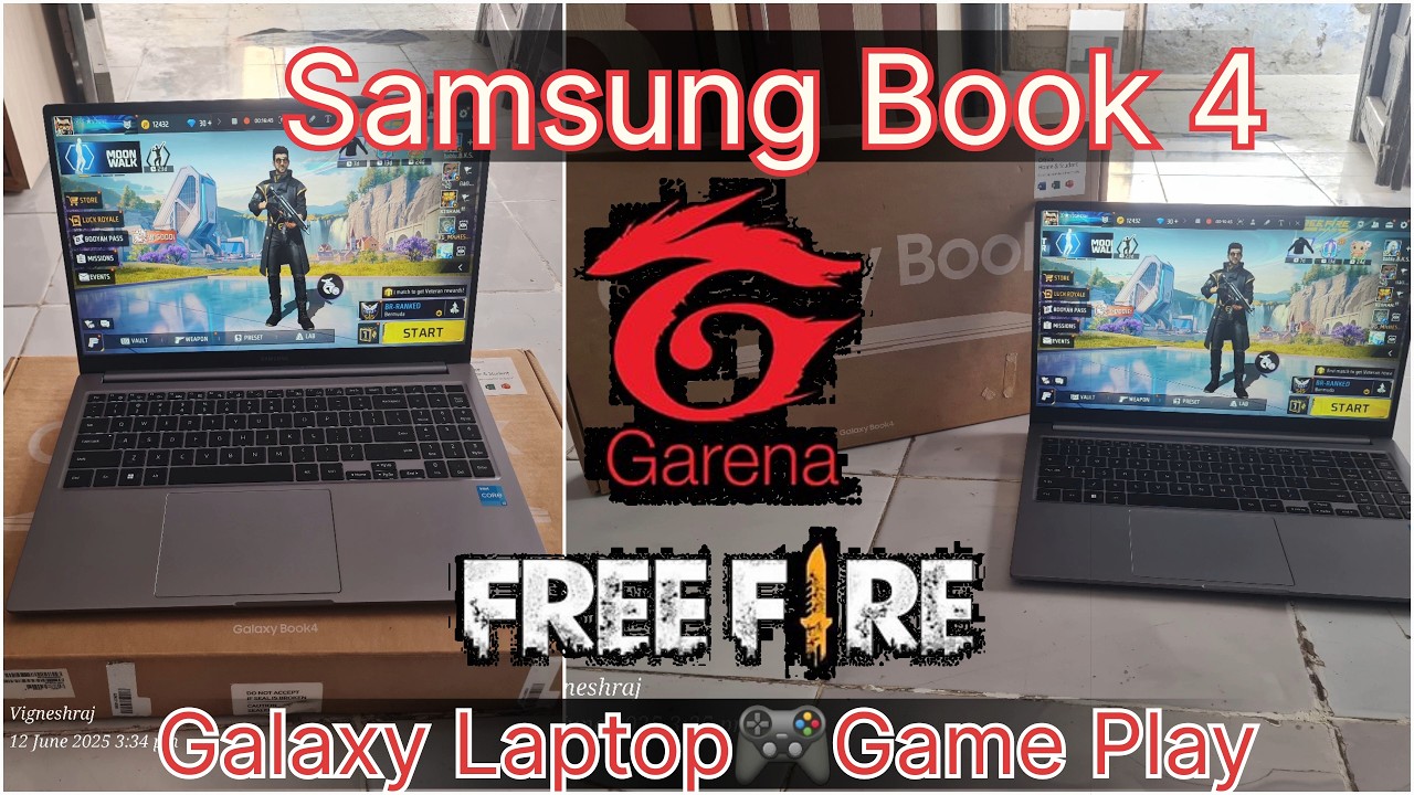 Samsung Galaxy Book 4 Free fire Max Game Play test