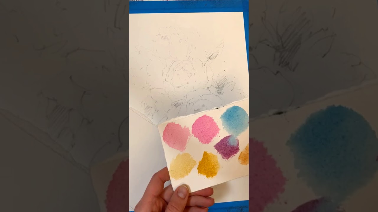 Watercolor roses from Instagram live video