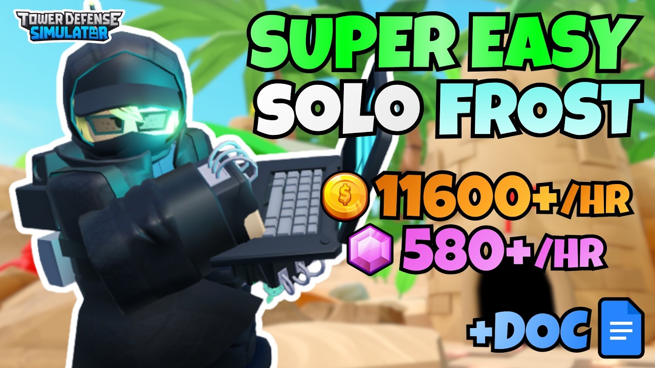 SUPER EASY SOLO Frost Mode Coin Grind Triumph Tutorial + Strategy Document | Tower Defense Simulator