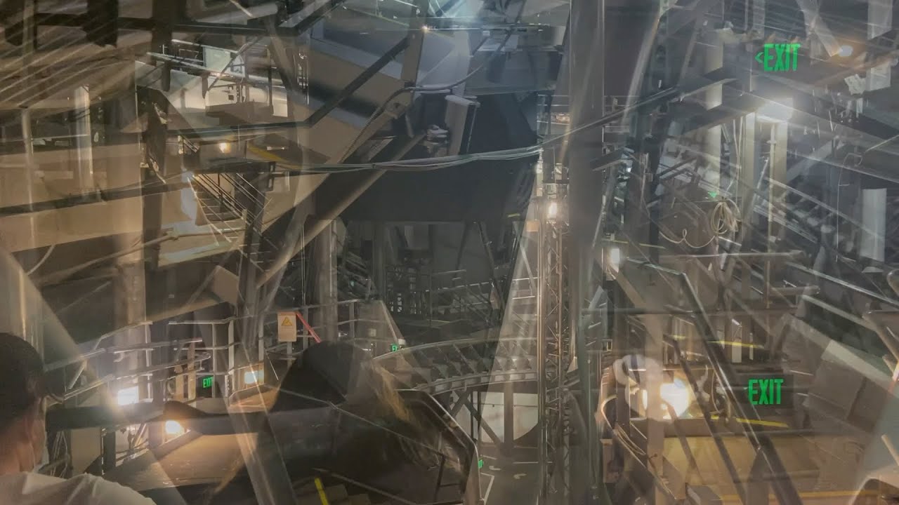 Space Mountain Break Down and Ride Through with lights
