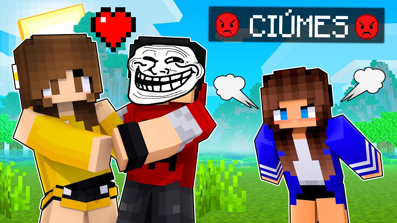 TROLLEI minha NAMORADA fazendo CIÚMES no Minecraft