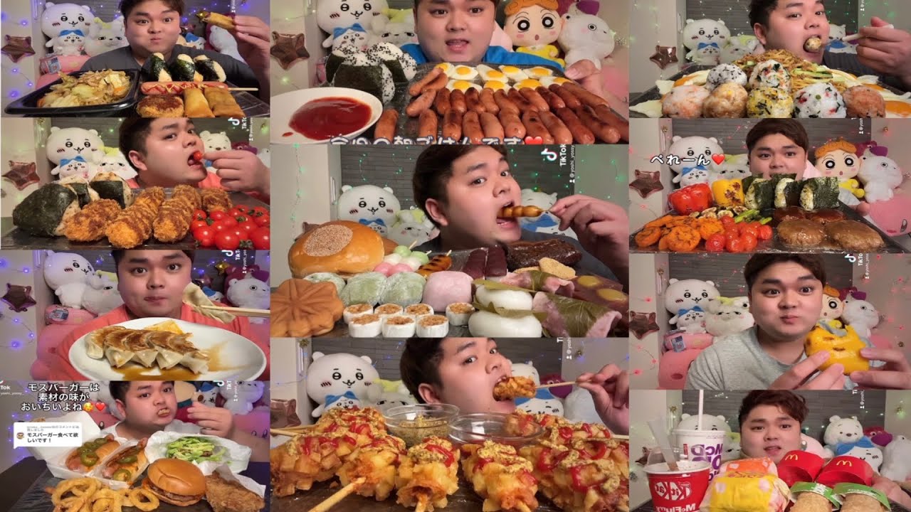 【おデブ】ASMR 体重100kg超え帰国子女の1日摂取カロリーDelicious video Best TikTok🤤맛있는 영상【大食い🍙咀嚼音🍙Mukbang🍙Eating sound】