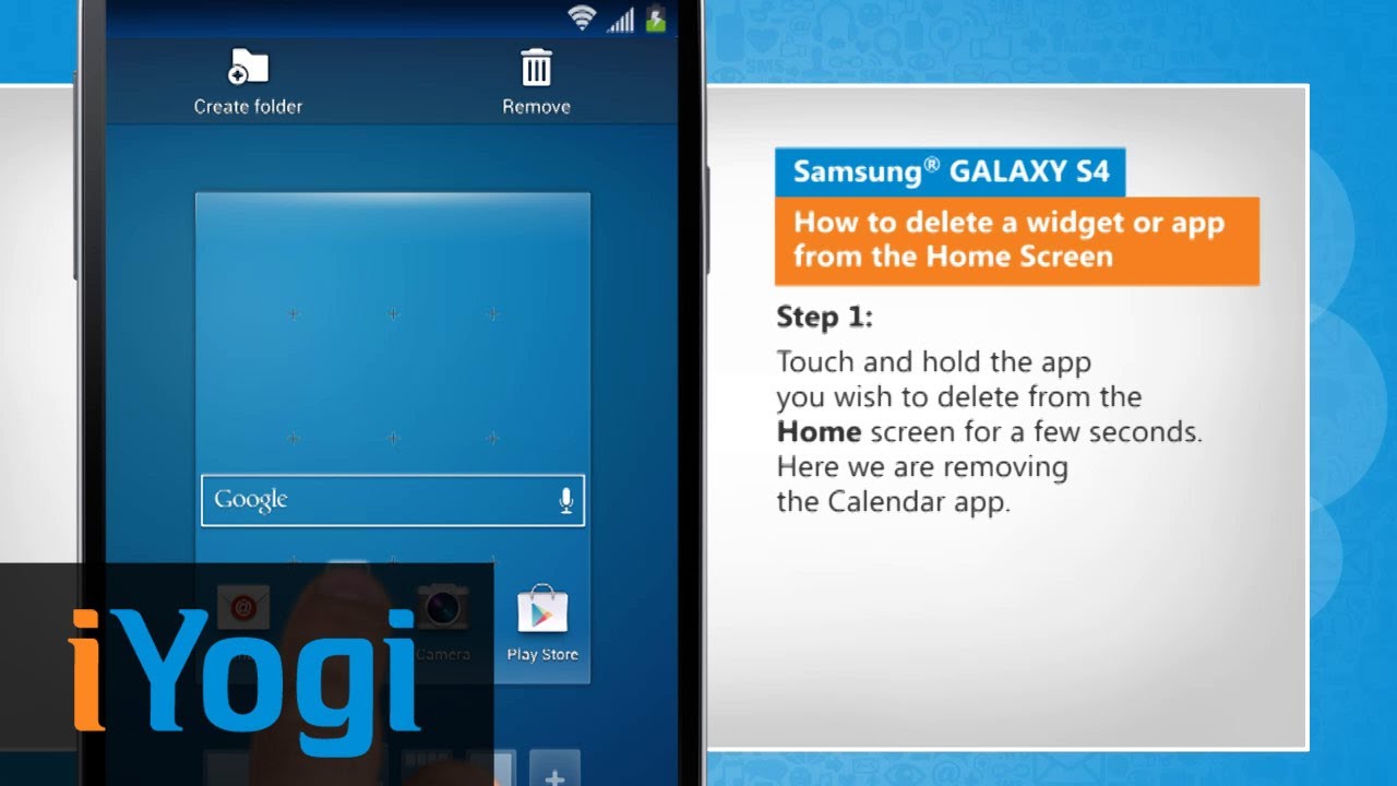 Remove a Widget or App from the Home Screen on Samsung&reg; GALAXY S4