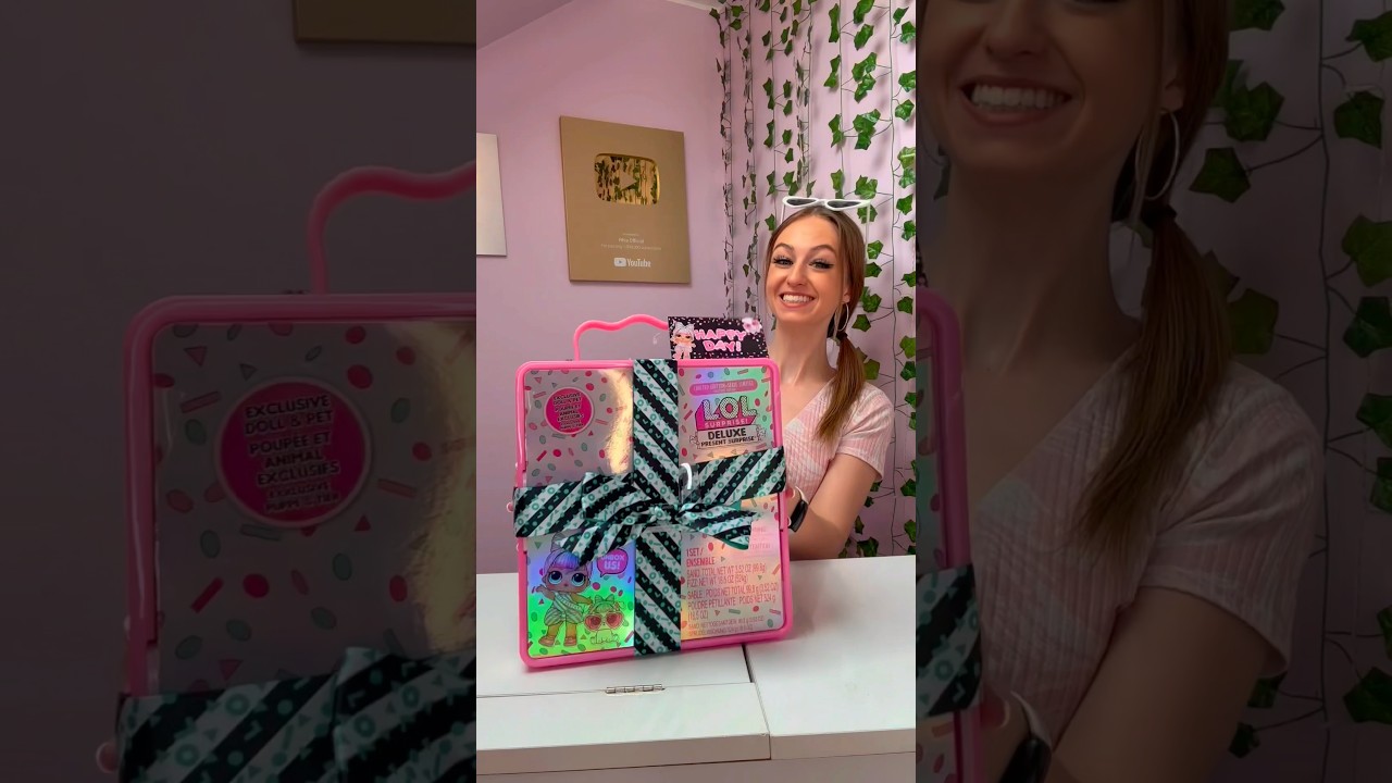 [ASMR] UNBOXING A GIANT *BIRTHDAY* L.O.L MYSTERY DELUXE PRESENT SURPRISE!!🥹💦🎁🎈(ON MY BDAY!🥳) #Shorts