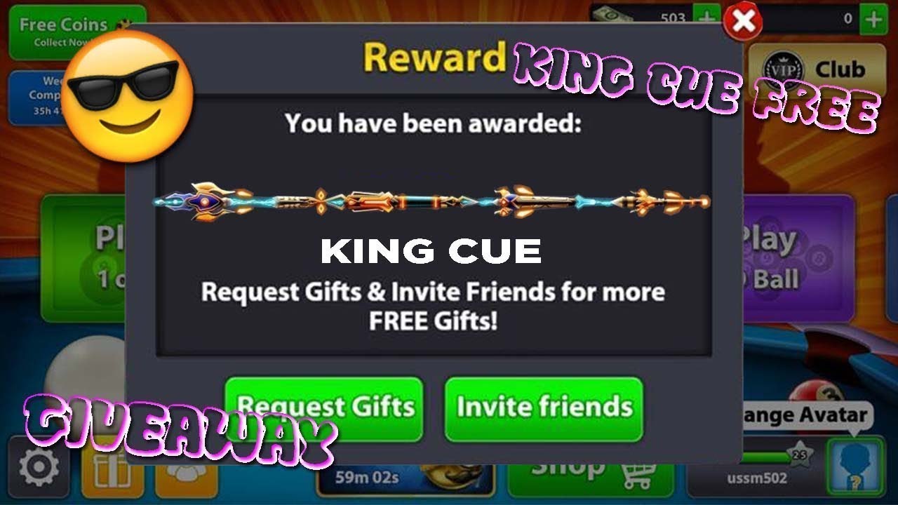 8 ball pool king cue reward golden spin link