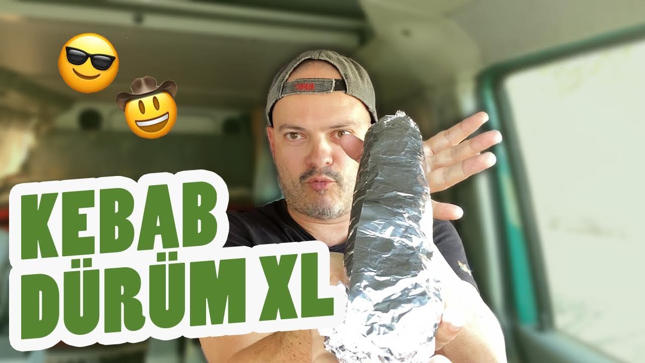 Comiendo DURUM kebab XL más grande que mi cabeza 🥙  MUKBANG