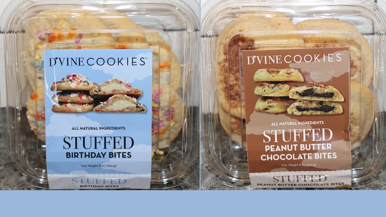 D’Vine Cookies Stuffed Birthday Bites & Stuffed Peanut Butter Chocolate Bites Review