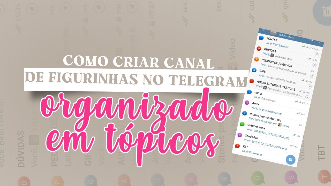 Como criar canal de figurinhas no telegram organizado em tópicos