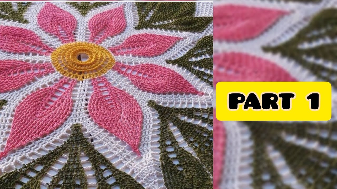 Thalposh Design/ Doily crochet pattern in hindi with English subtitles Part 1