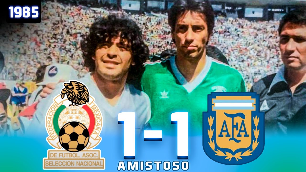 MARADONA jugando en MÉXICO un año antes del MUNDIAL 1986 ⭐️ México 1-1 Argentina - 17-11-1985