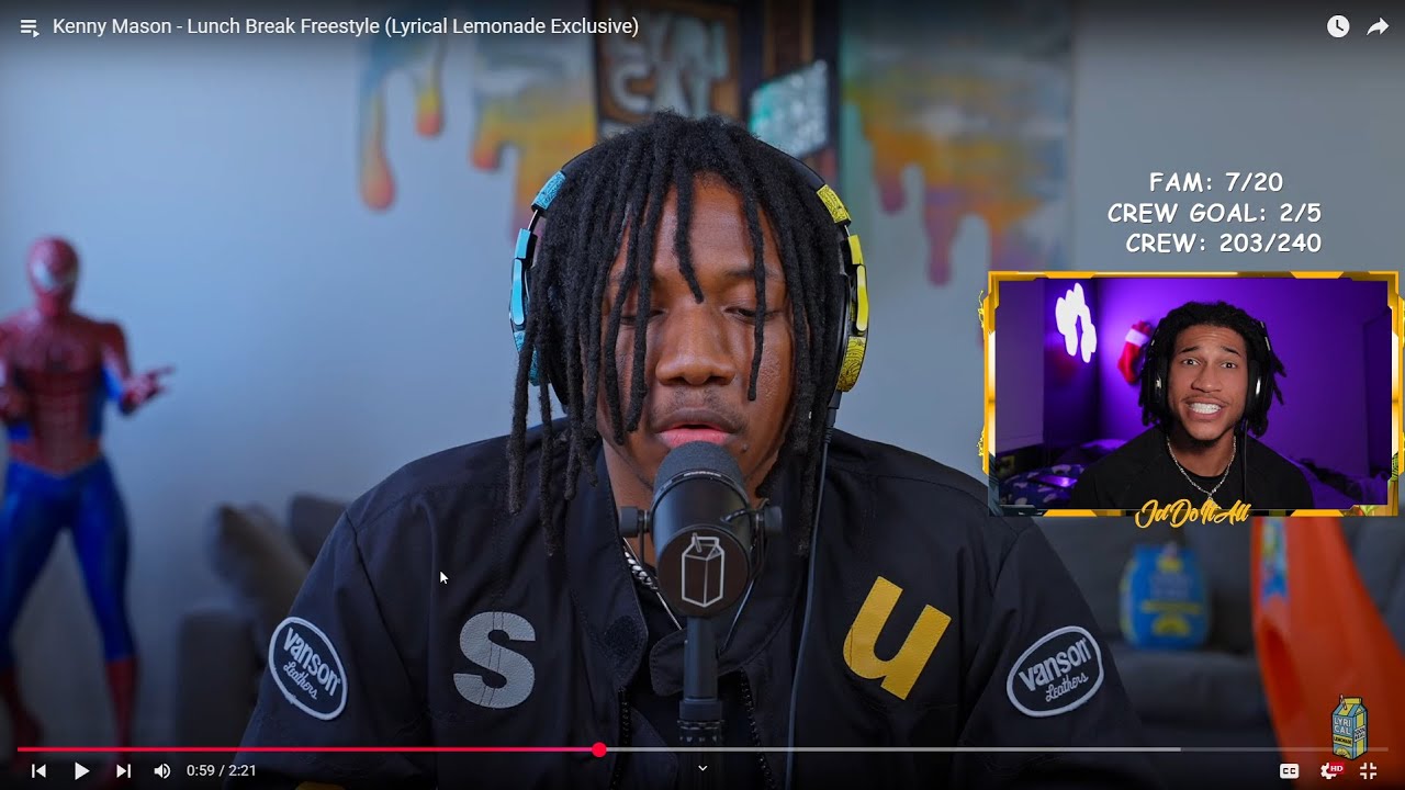 HE SUPRISED ME WITH THIS... | Kenny Mason - Lunch Break Freestyle (Lyrical Lemonade Exclusive)