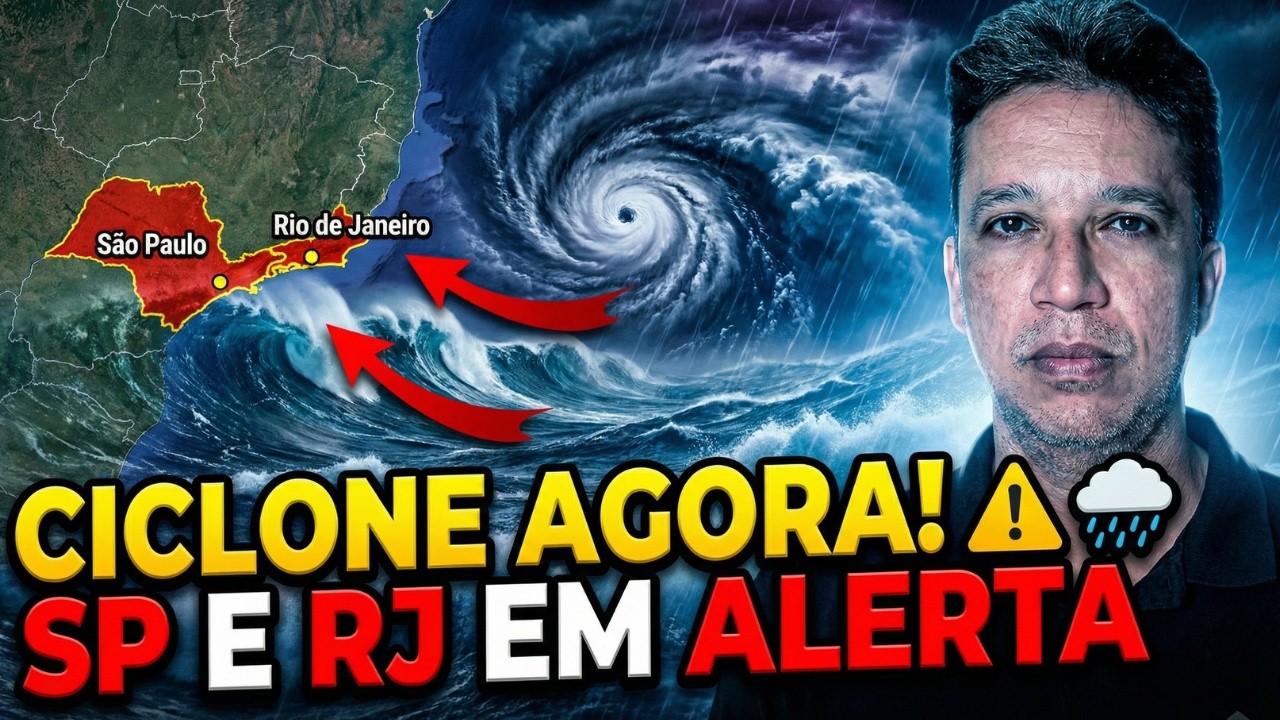 URGENTE! CICLONE E CHUVA VOLUMOSA NOS PRÓXIMOS DIAS - SÃO PAULO E RIO DE JANEIRO EM ALERTA