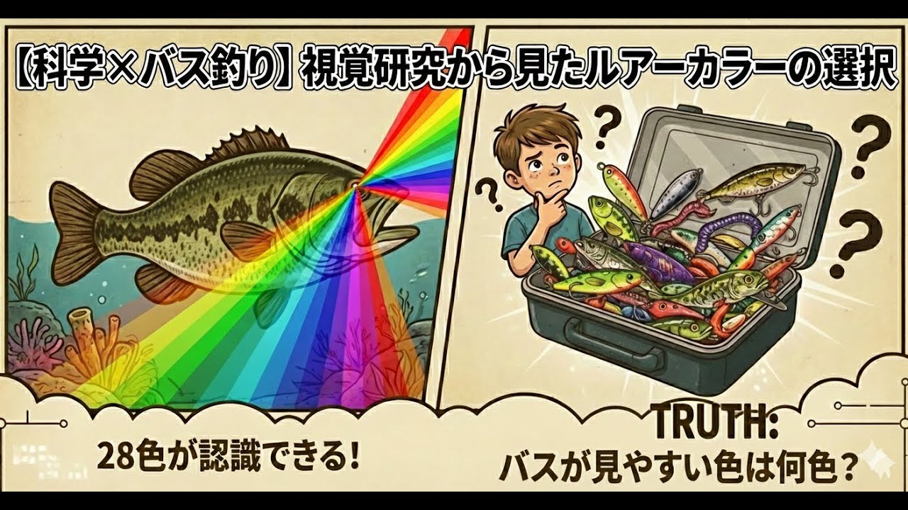 「科学×バス釣り」視覚研究から見たルアーカラーの選択!