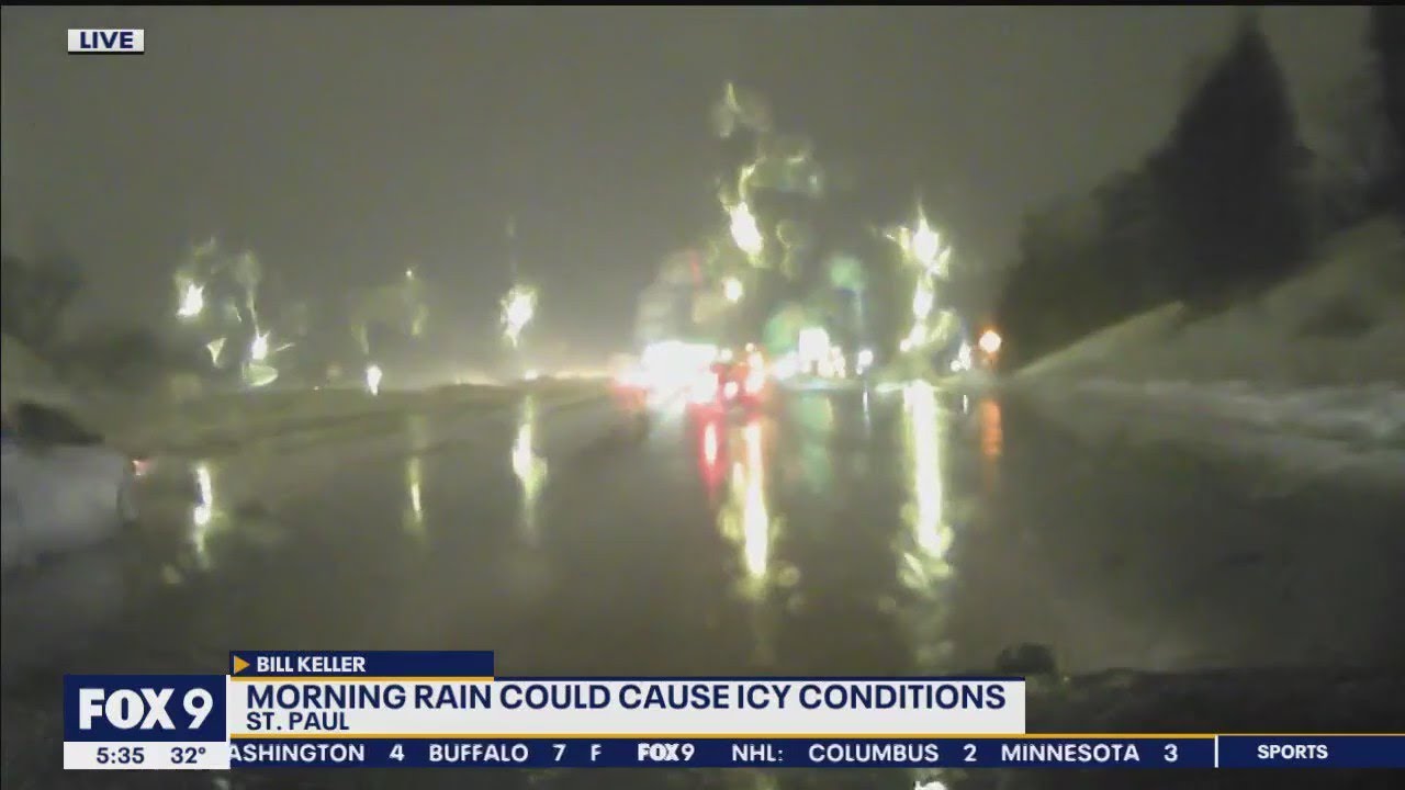Morning rain could cause icy conditions on Twin Cities roadways
