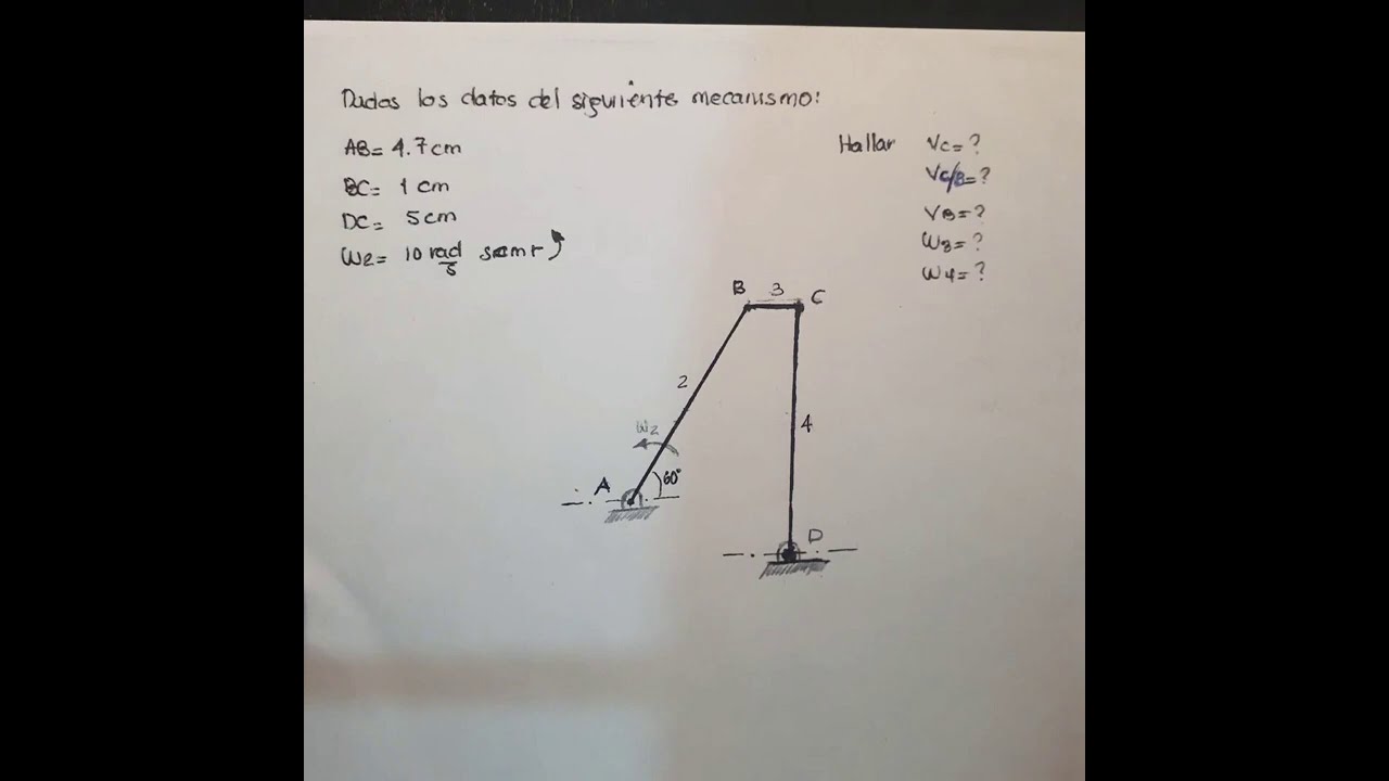 Cálculo de velocidad en mecanismo: método gráfico.