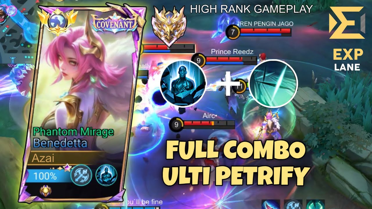 BENEDETTA GAMEPLAY EXP LANE🔥 IMMORTAL RANK - MobileLegends