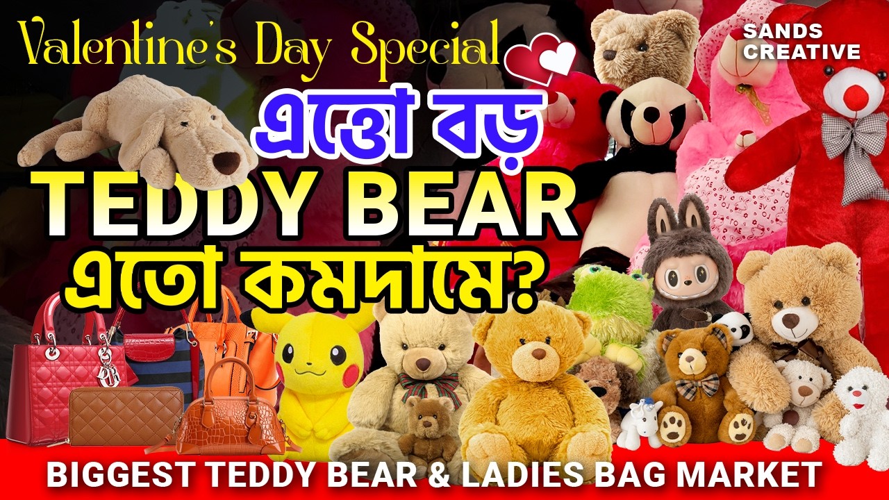 কোলকাতার সবথেকে সস্তা Teddy Market | বড়বাজার পাইকারি Soft Toys বাজার | Teddy Market Kolkata