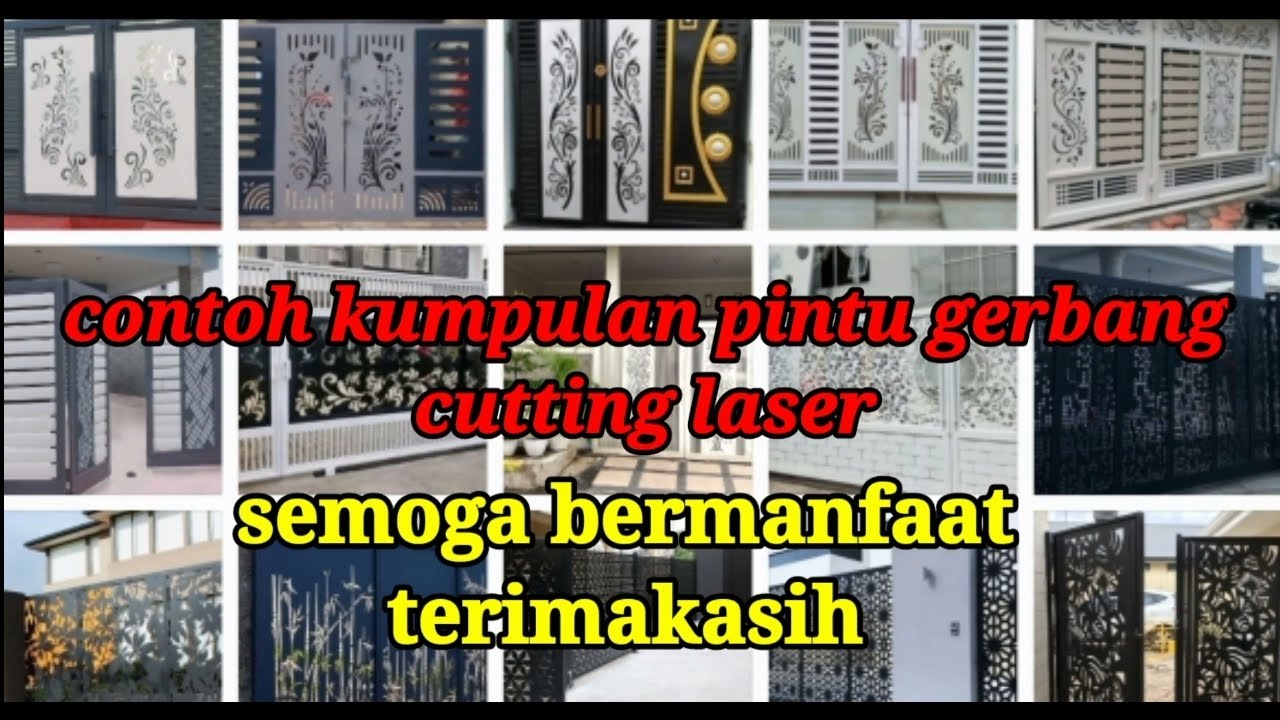 kumpulan pintu gerbang cutting laser minimalis