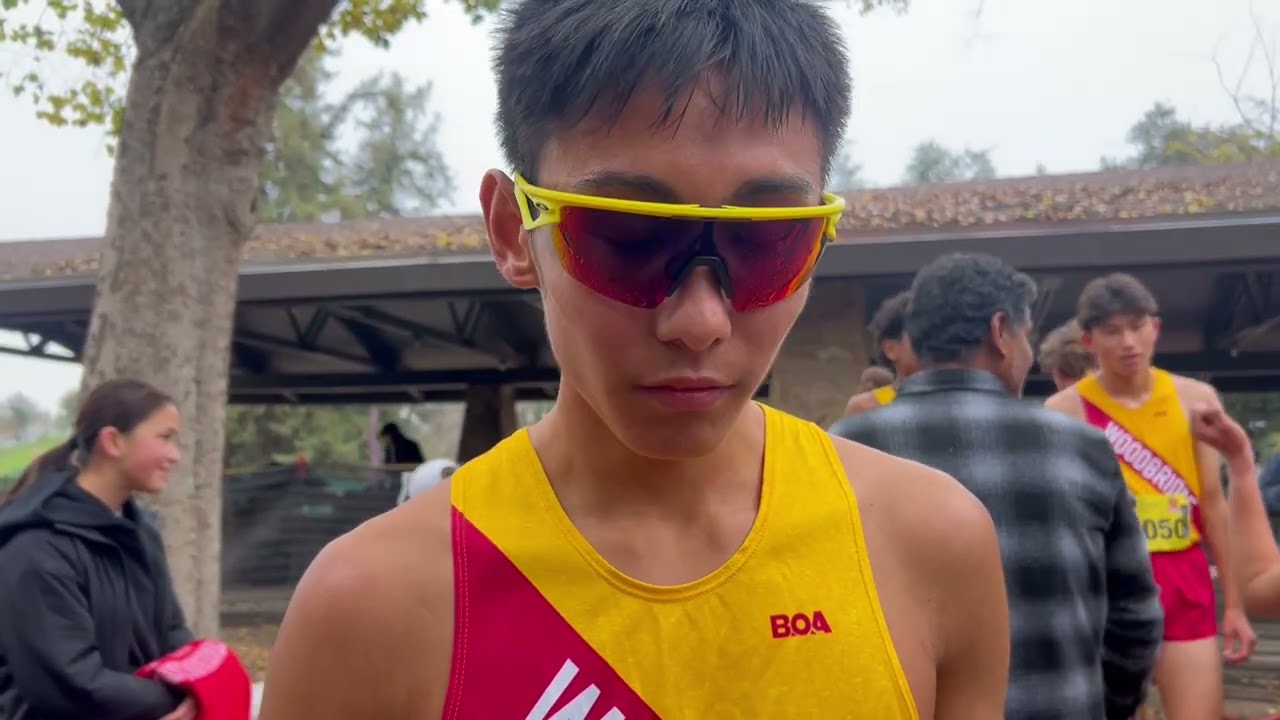 Aidan Antonio of Woodbridge 3rd Place Boys Division 2 at CIF State Cross Country Championships