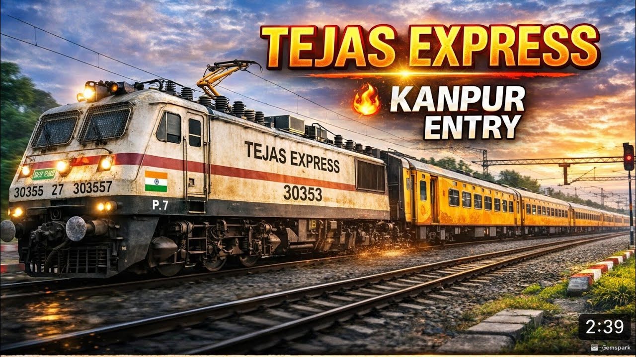 82501 Tejas Express Arriving at Kanpur Central | WAP-7 30353 Ghaziabad | Indian Railways 