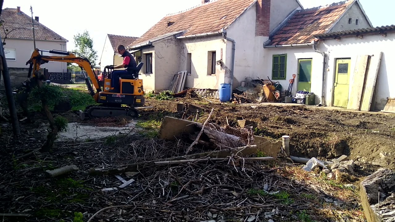Force 310 mini excavator / Lumag MD500 pro Gépi földmunka, Az udvar (1. rész)
