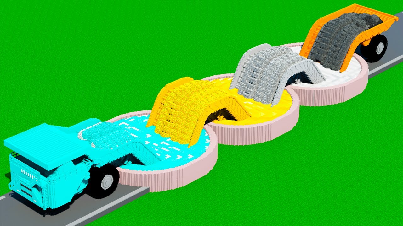 LONG CARS vs MINECRAFT PORTAL in Teardown #5