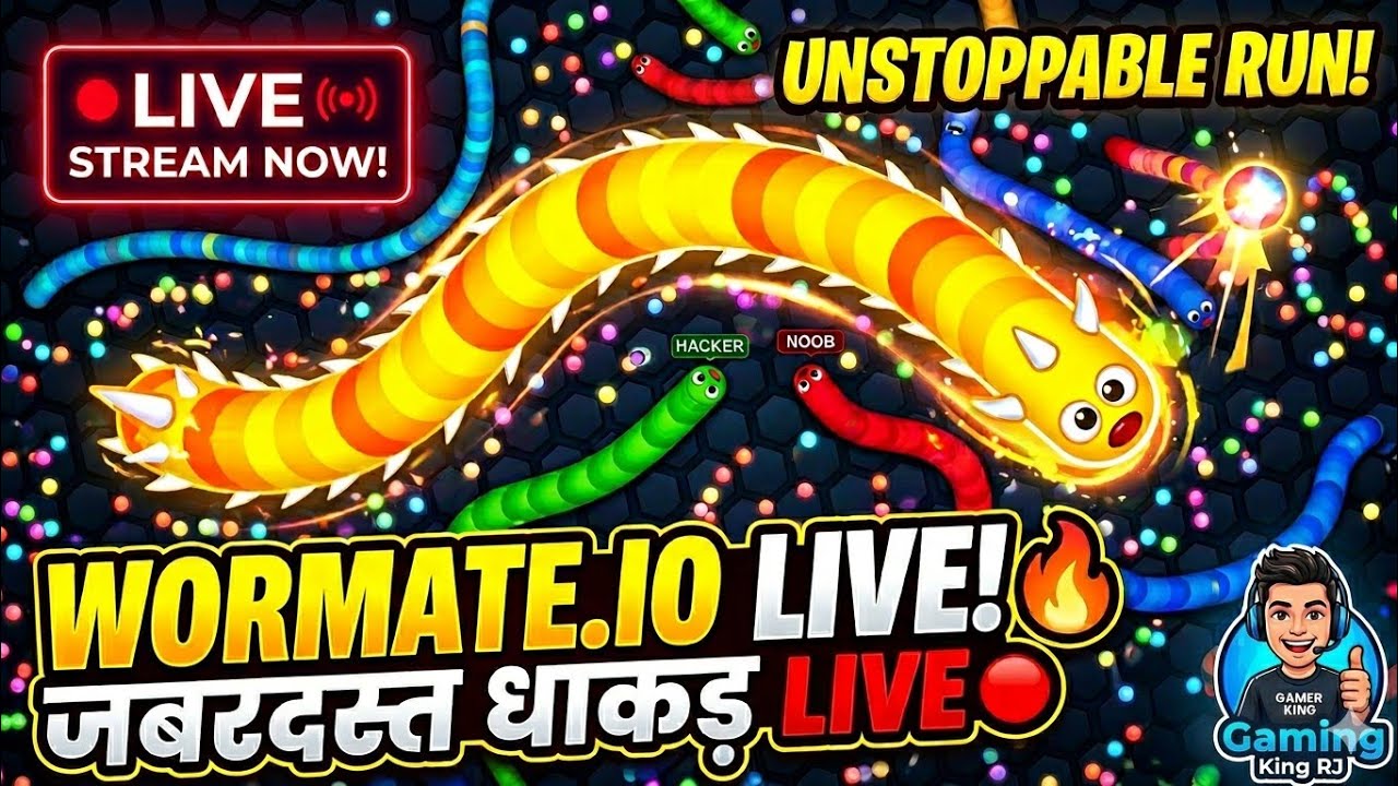 World Record Todna Hai! 🔥 Wormate.io Biggest Snake Challenge #wormate #live #shortsfeed