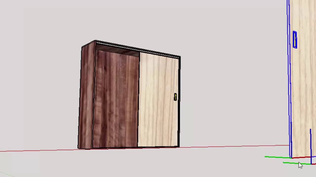 Componentes Dinâmicos Porta de Correr - SketchUp
