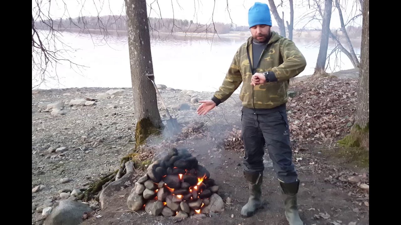 Баня походная,  как сделать каменку