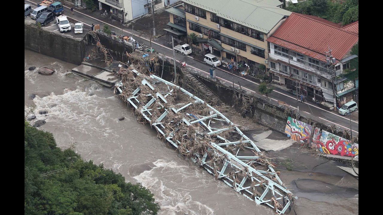 日田の天ケ瀬温泉で豪雨被害