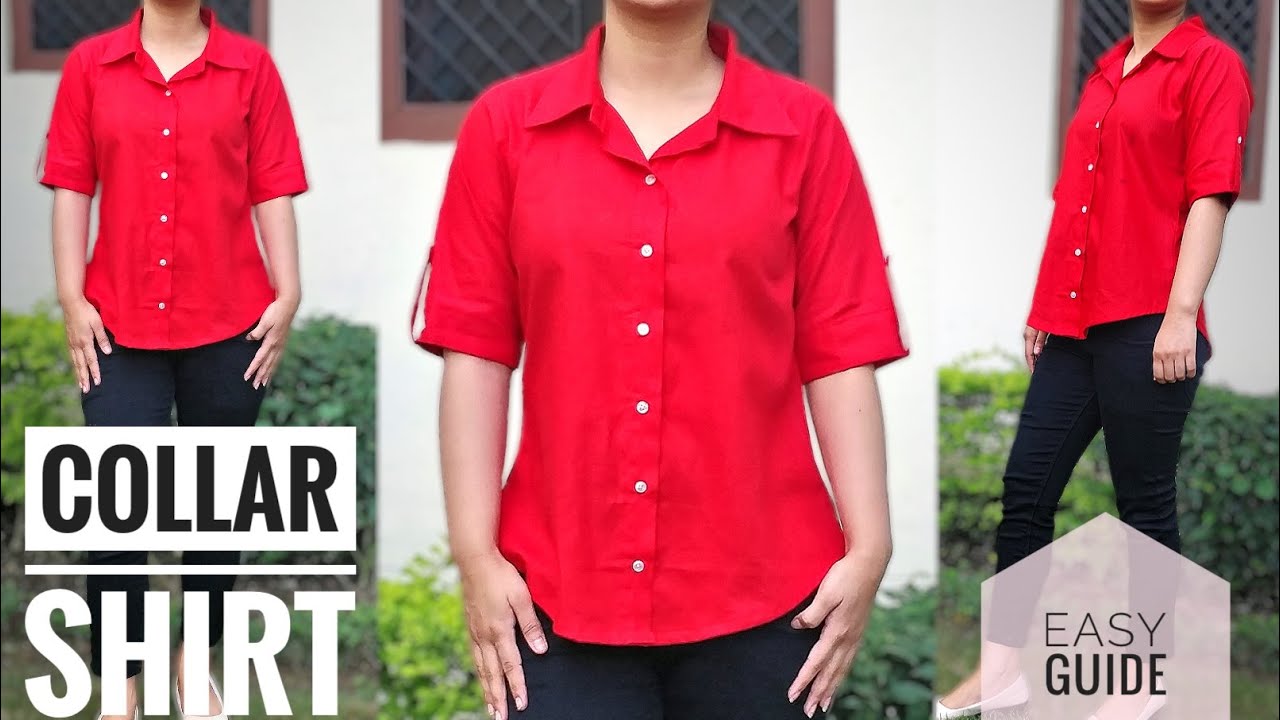 बहुत ही सरल तरीके से बनाए Ladies Shirt | Cutting And Stitching | Eng Subtitles | Stitch By Stitch