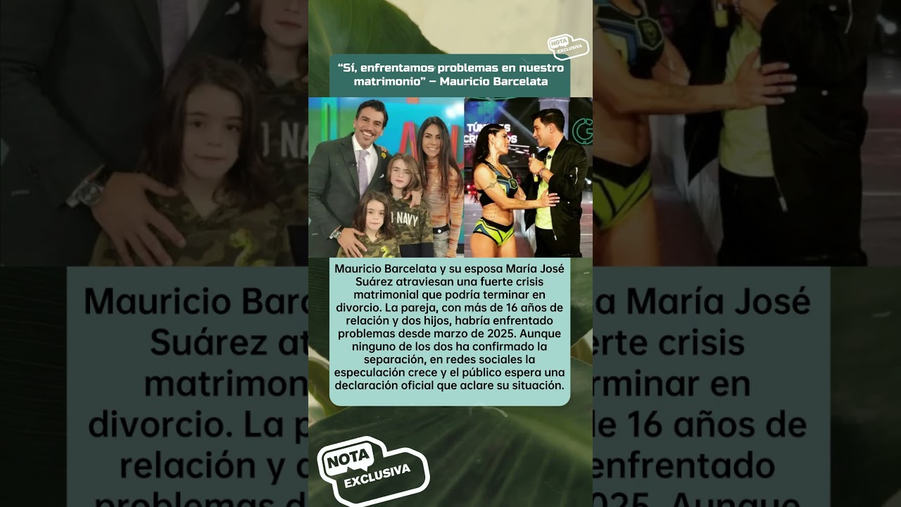 😱 &iquest;Mauricio Barcelata y Mar&iacute;a Jos&eacute; Su&aacute;rez al borde del divorcio?