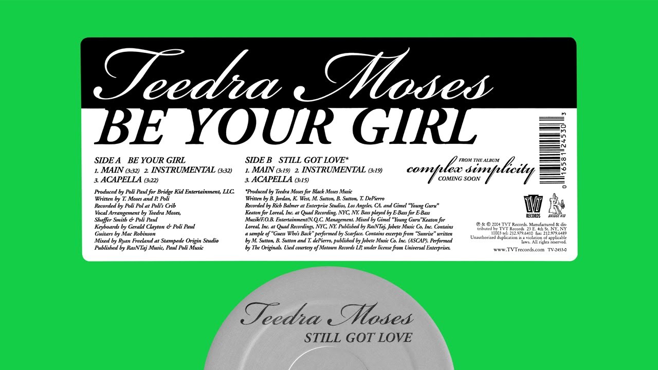 Teedra Moses - Be Your Girl (Radio Edit)