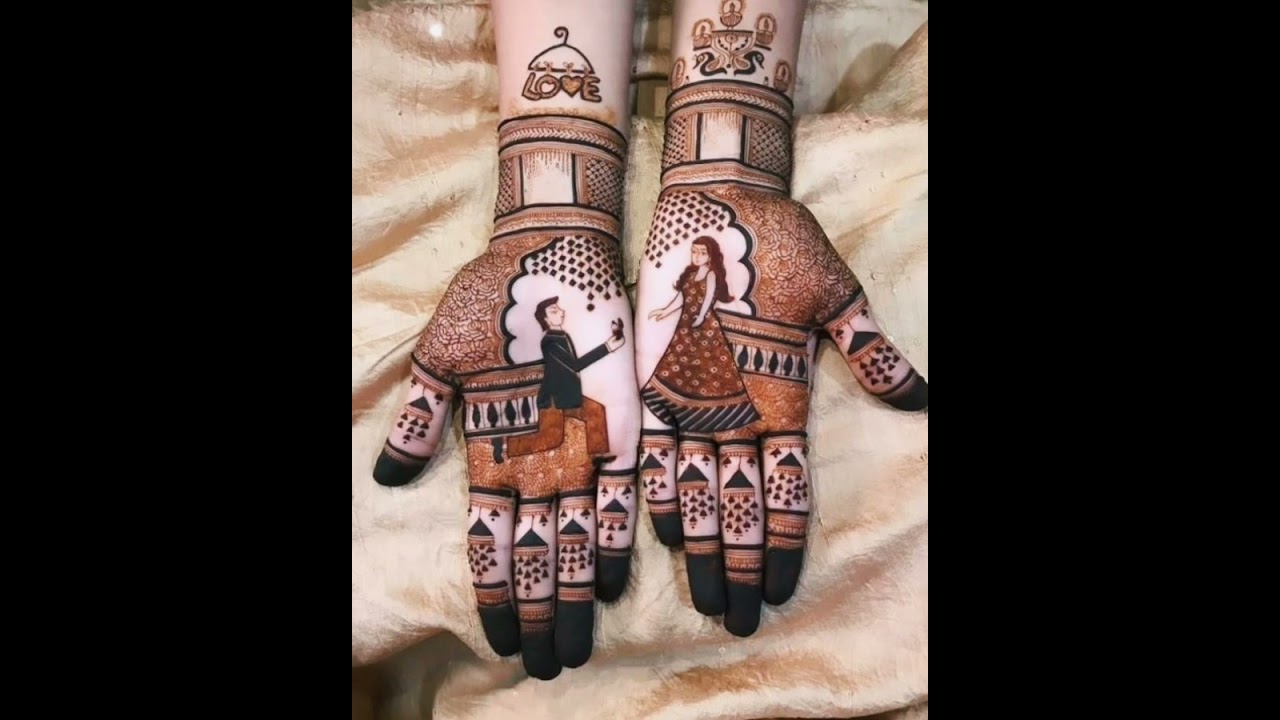 Wedding Couple mehndi design 🥀❤️🌹👍#Howtomakemehndidesign
