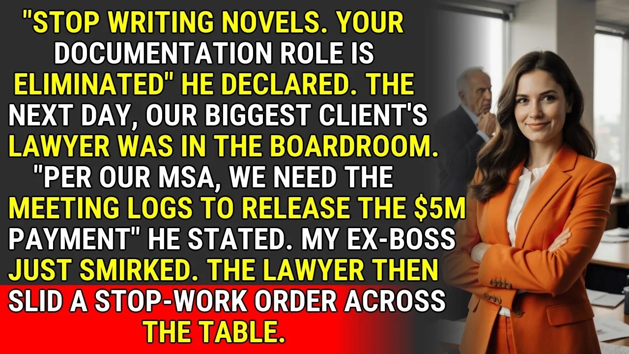 They Fired Me for “Writing Novels” — My $5M Stop-Work Order Ended the Project ♟️
