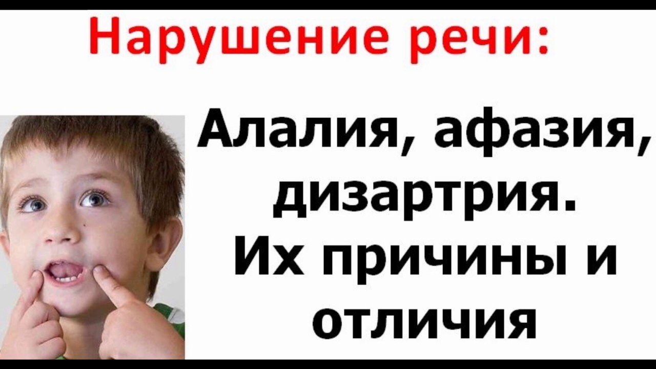Алалия, афазия, дизартрия. Как и почему развиваются. Чем они отличаются