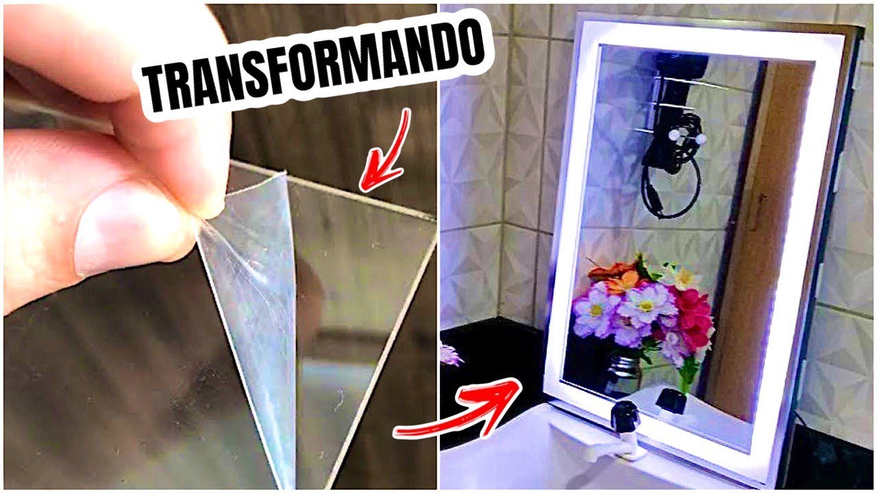 COMO FAZER ESPELHO DE VERDADE EM CASA | FAÇA VOCÊ MESMO DECORAÇÃO