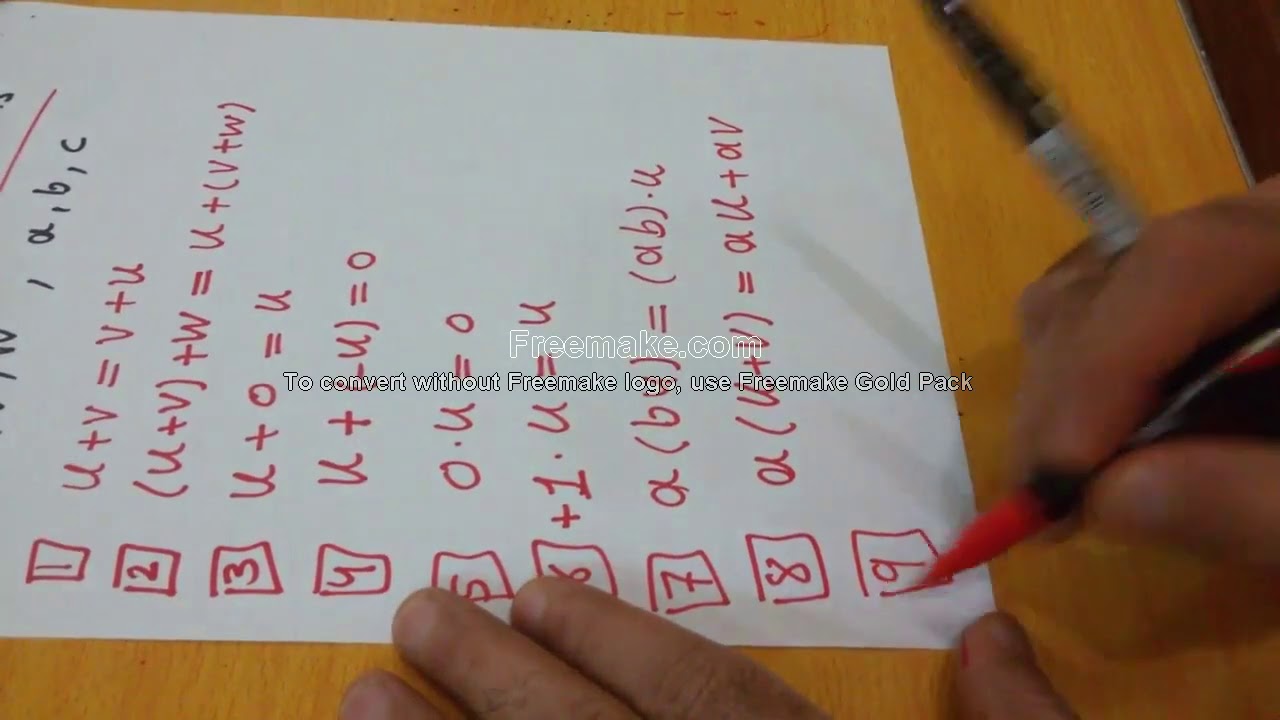Vectors 4: Properties of vector operations خصائص ألعمليات ألجبية على ألمتجهات