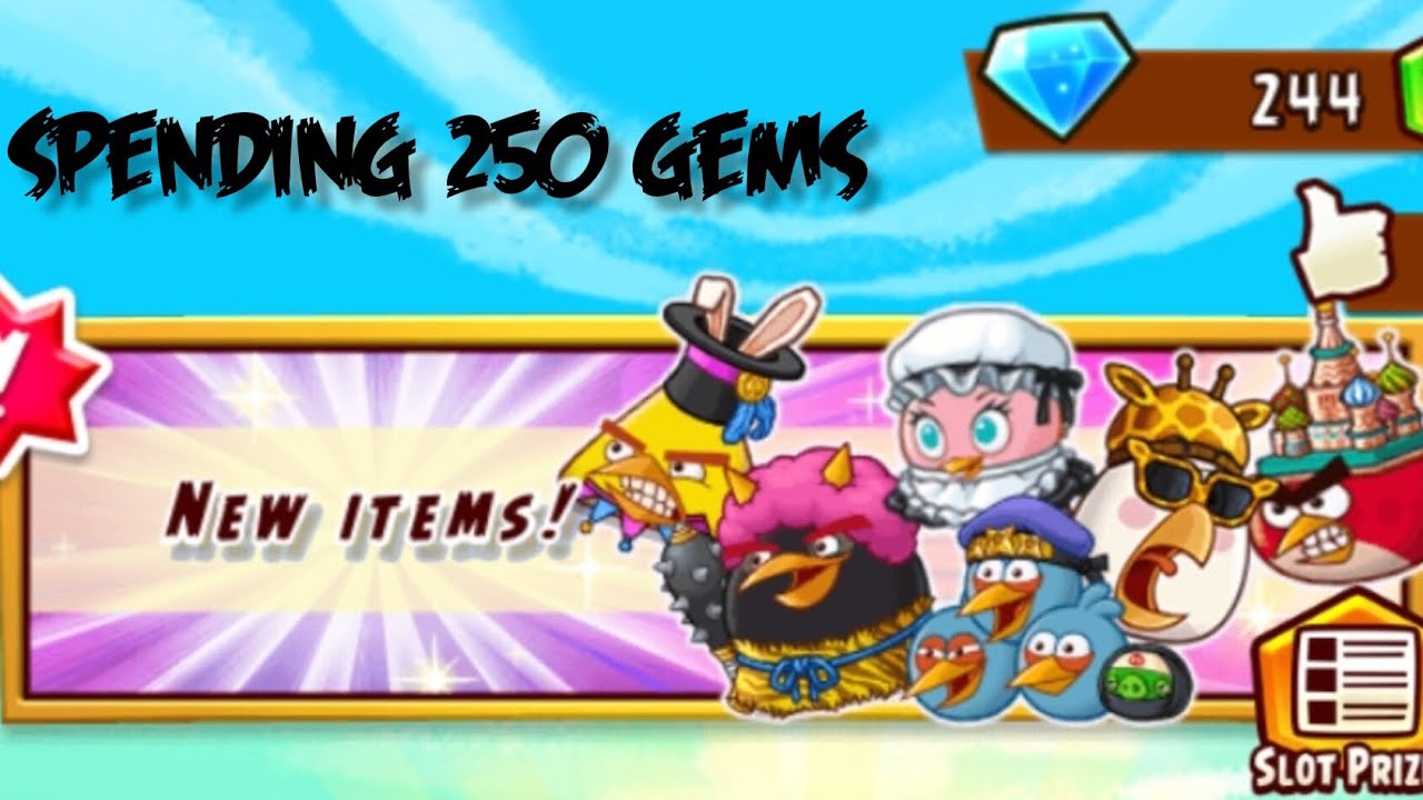 Spending 250 Gems on Slots in Angry birds fight Reboot