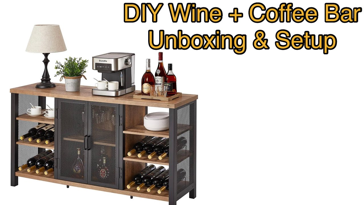 FATORRI Wine + Coffee Bar Cabinet Unboxing and Setup