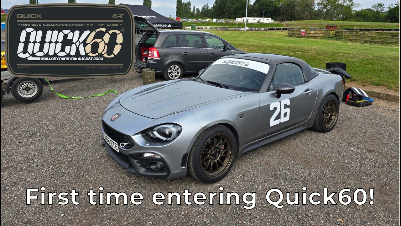 Taking on the Quick60 Challenge! | Mallory Park | Abarth 124 Spider