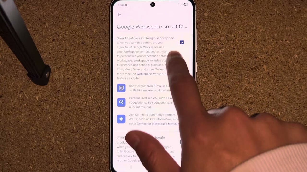 Google Workspace smart features on Gmail