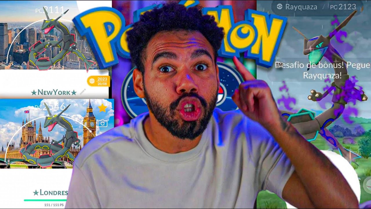 A COLEÇÃO DE RAYQUAZA MAIS BIZARRA QUE JÁ CONSEGUI... 😨 #pokemongo #rayquaza