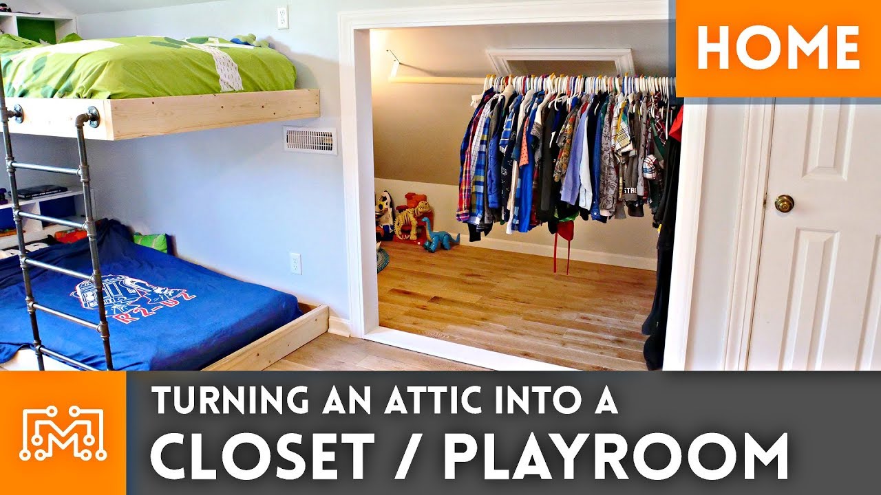 Turning an Attic into a Closet/Playroom | I Like To Make Stuff