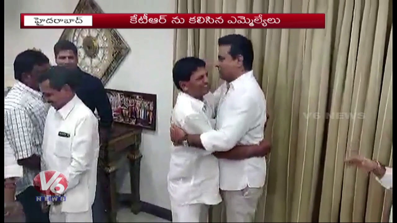 New TRS Leaders Meet KTR At Pragathi Bhavan | Telangana Assembly Polls | V6 News