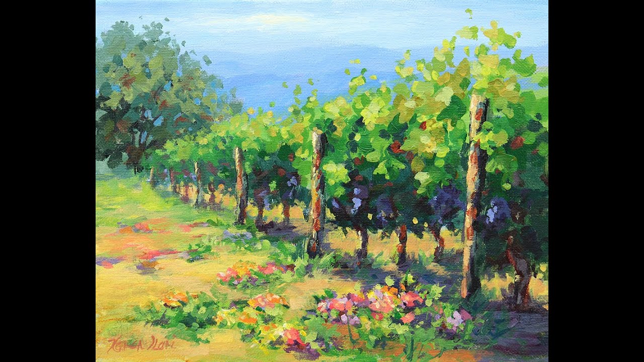 In The Vineyard Acrylic Painting Tutorial